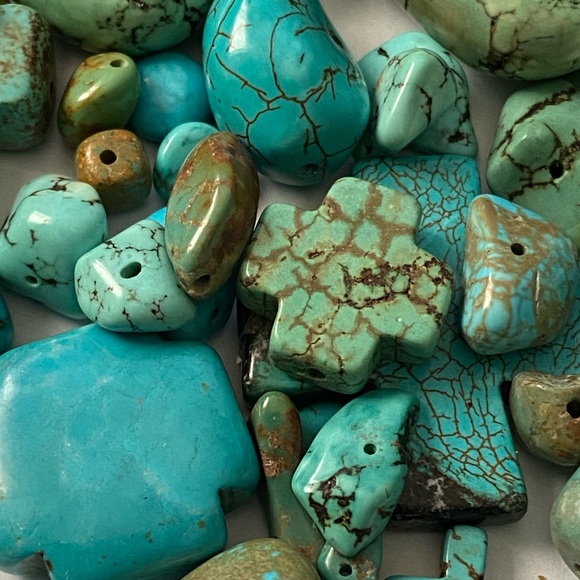 Assorted Natural Stone, Glass & Mother of Pearl Beads - Picture 12 of 14